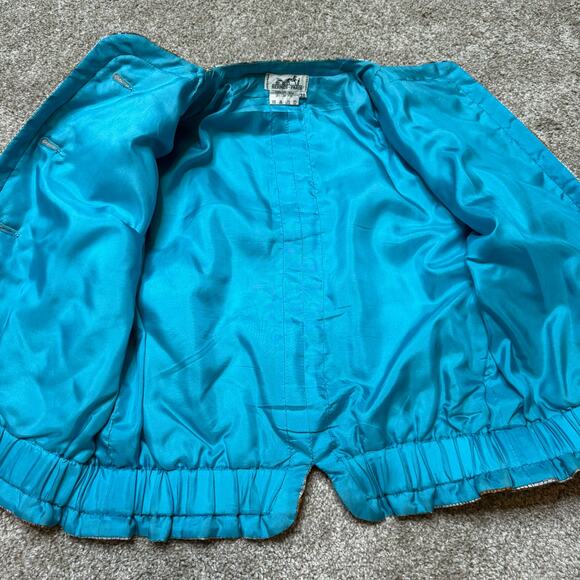 Hermes Silk Pavement Mosaic Tiles Patterned Bomber Jacket And Mini Skirt US 2/38 - Picture 13 of 14